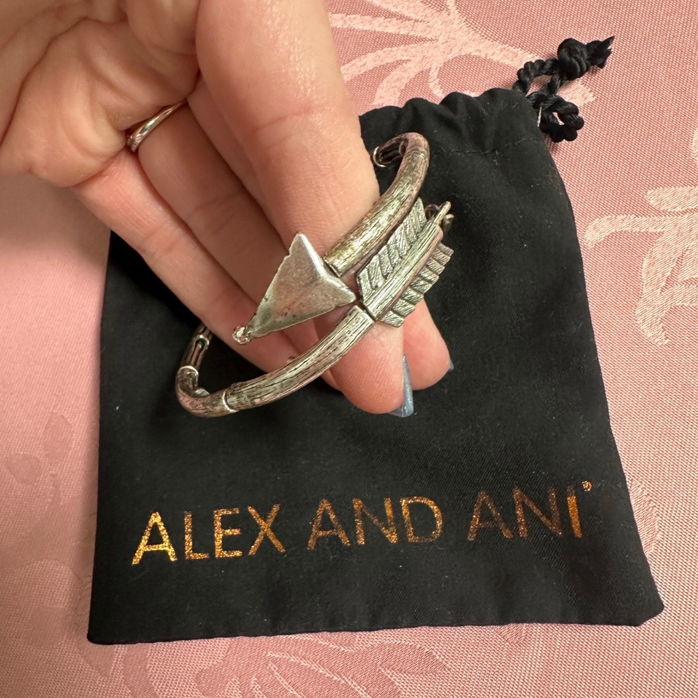 Alex and Ani Arrow Pull Chain Bracelet Rafaelian Silver Vintage Sixty-Six NWT
